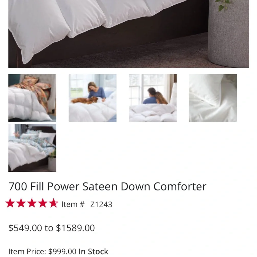 Cuddledown brand size